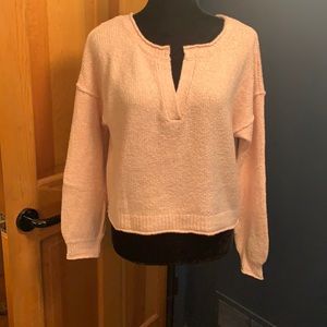 Abercrombie pink crop sweater